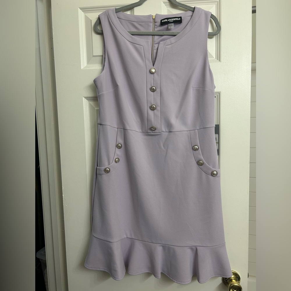 Karl Lagerfeld Lavender Sleeveless Dress